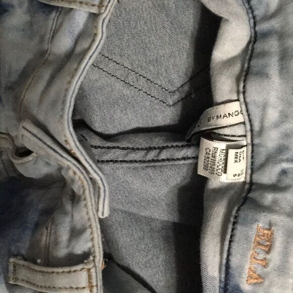 Mng by mango jeans womens size 6 Ella tie-dye low-rise coastal two-tone cool - Picture 7 of 16